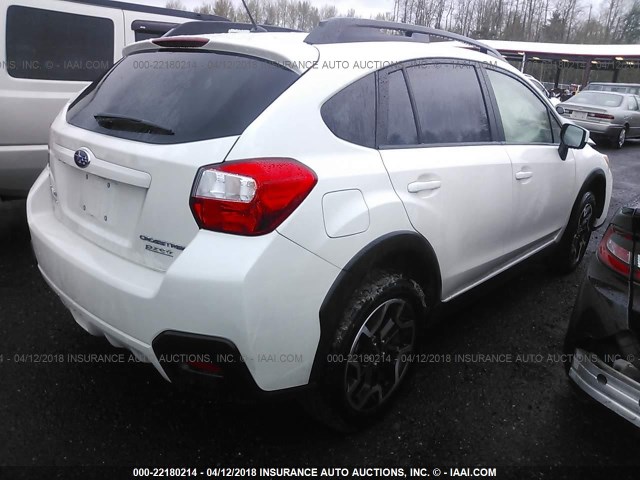 JF2GPABC2G8342828 - 2016 SUBARU CROSSTREK PREMIUM WHITE photo 4