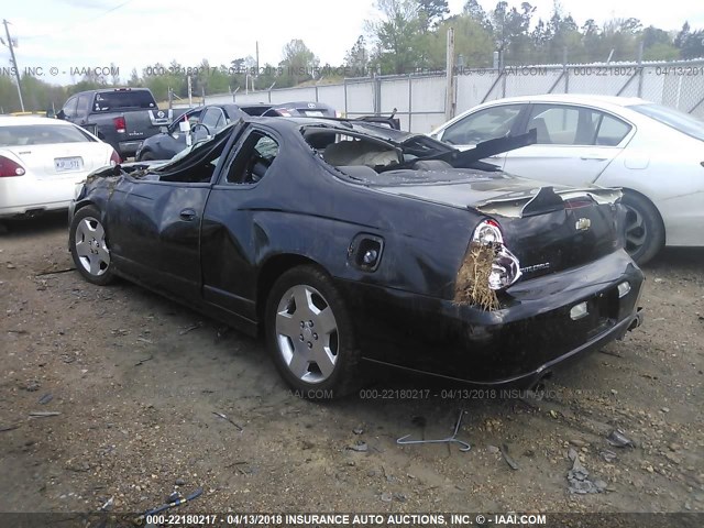 2G1WL16C069311797 - 2006 CHEVROLET MONTE CARLO SS 黑色 照片 3