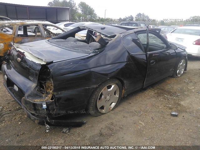 2G1WL16C069311797 - 2006 CHEVROLET MONTE CARLO SS BLACK photo 4