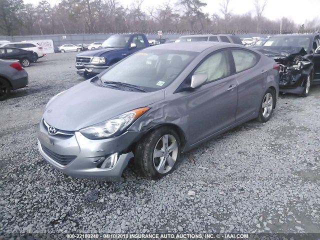 KMHDH4AE8DU492928 - 2013 HYUNDAI ELANTRA GLS/LIMITED GRAY photo 2