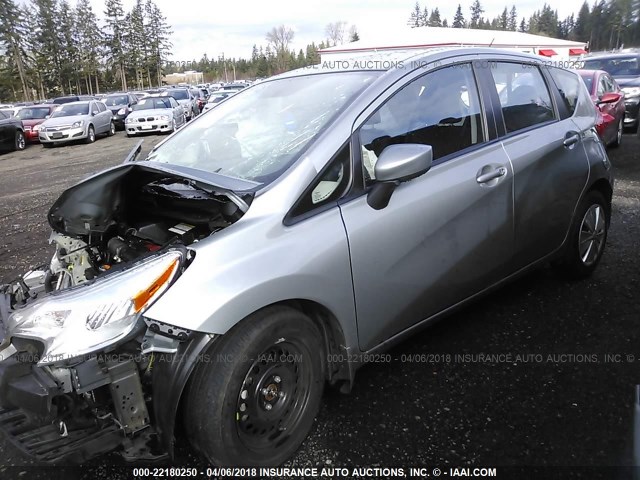 3N1CE2CPXFL358594 - 2015 NISSAN VERSA NOTE S/S PLUS/SV/SL/SR GRAY photo 2