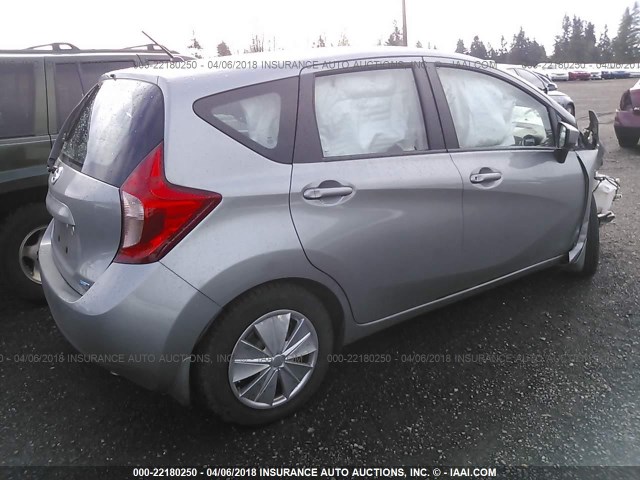 3N1CE2CPXFL358594 - 2015 NISSAN VERSA NOTE S/S PLUS/SV/SL/SR GRAY photo 4