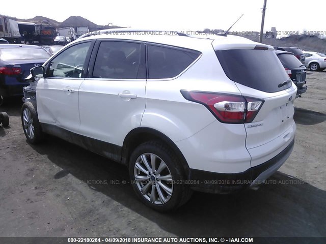 1FMCU9JD1HUA87589 - 2017 FORD ESCAPE TITANIUM WHITE photo 3