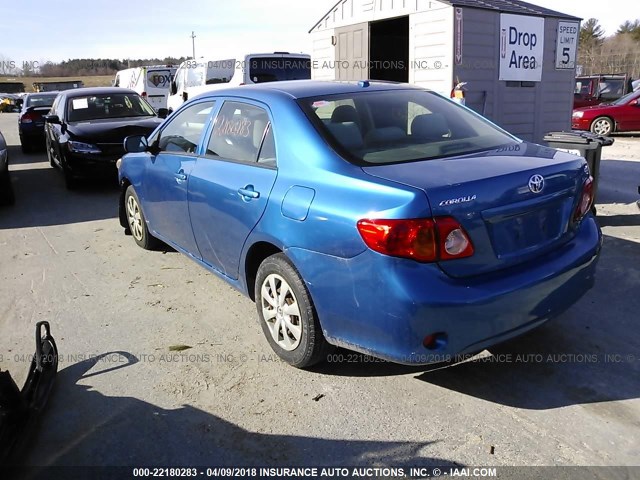 JTDBL40EX9J049989 - 2009 TOYOTA COROLLA LE/XLE BLUE photo 3