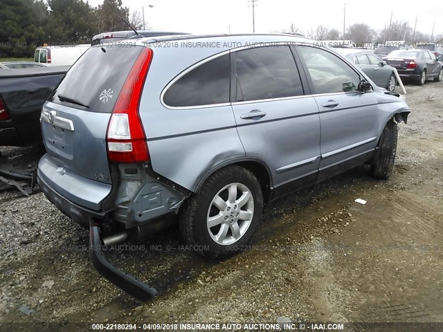 JHLRE487X7C050689 - 2007 HONDA CR-V EXL Light Blue photo 4