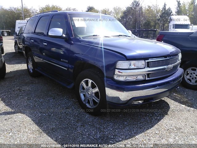 1GNEK13Z33R140423 - 2003 CHEVROLET TAHOE K1500 BLUE photo 1