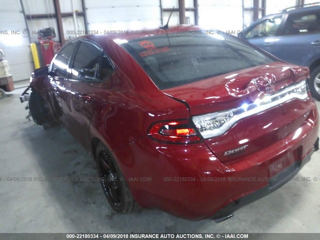 1C3CDFEB1ED668912 - 2014 DODGE DART GT RED photo 3