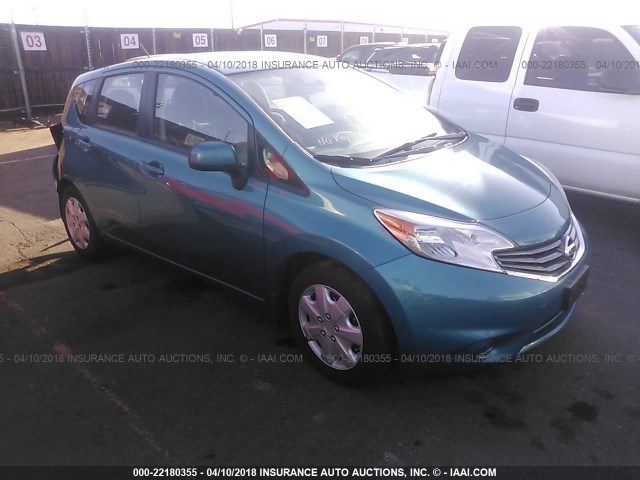 3N1CE2CPXEL355886 - 2014 NISSAN VERSA NOTE S/S PLUS/SV/SL BLUE photo 1