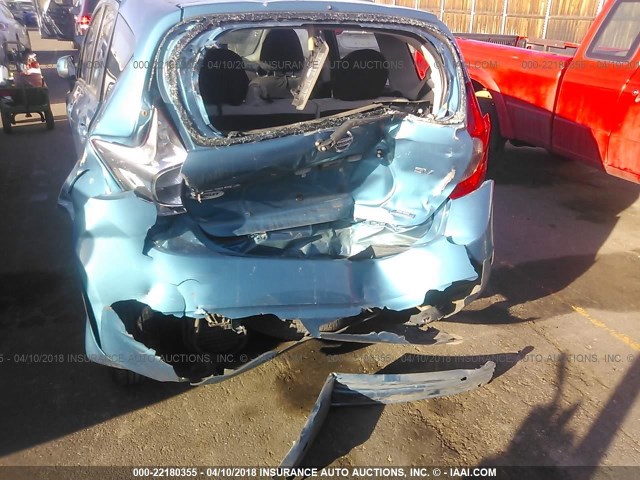 3N1CE2CPXEL355886 - 2014 NISSAN VERSA NOTE S/S PLUS/SV/SL BLUE photo 6