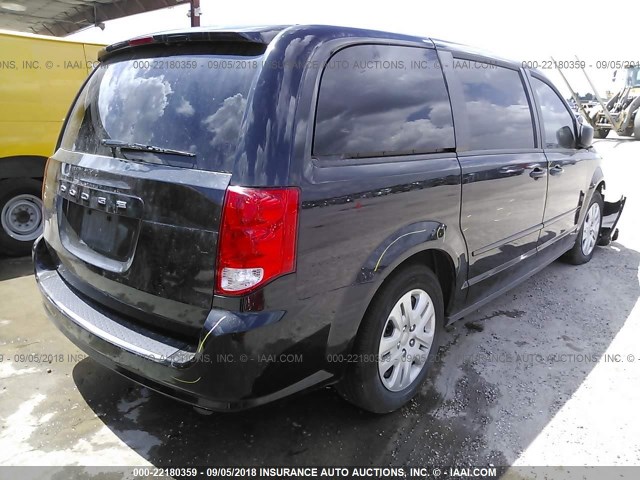 2C4RDGBG4GR274090 - 2016 DODGE GRAND CARAVAN SE BLACK photo 4