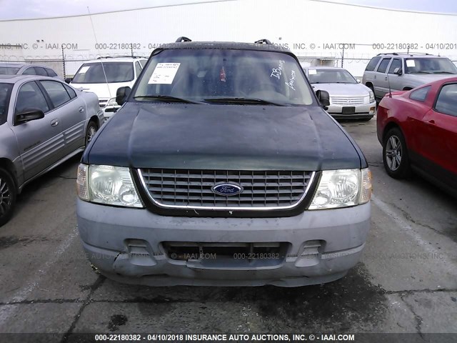 1FMZU62E12UA75644 - 2002 FORD EXPLORER XLS GREEN photo 6