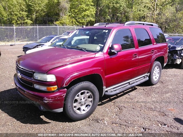 1GNEK13Z34R293420 - 2004 CHEVROLET TAHOE K1500 MAROON photo 2