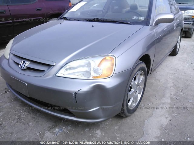 1HGEM22953L007726 - 2003 HONDA CIVIC EX GOLD photo 6