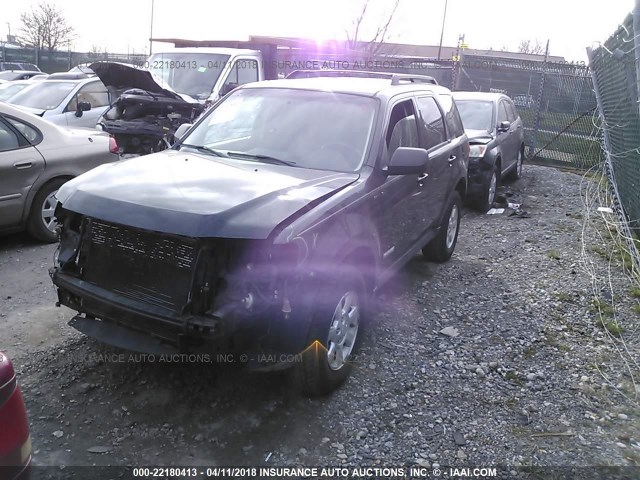 4F2CZ96178KM05182 - 2008 MAZDA TRIBUTE S BLACK photo 2