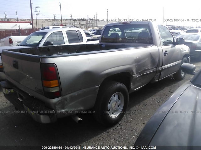 1GTEC14V7YE365203 - 2000 GMC NEW SIERRA C1500 GRAY photo 4