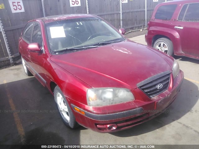 KMHDN56D44U105936 - 2004 HYUNDAI ELANTRA GLS/GT RED photo 1