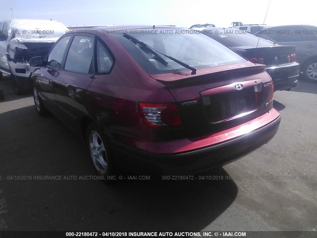 KMHDN56D44U105936 - 2004 HYUNDAI ELANTRA GLS/GT RED photo 3