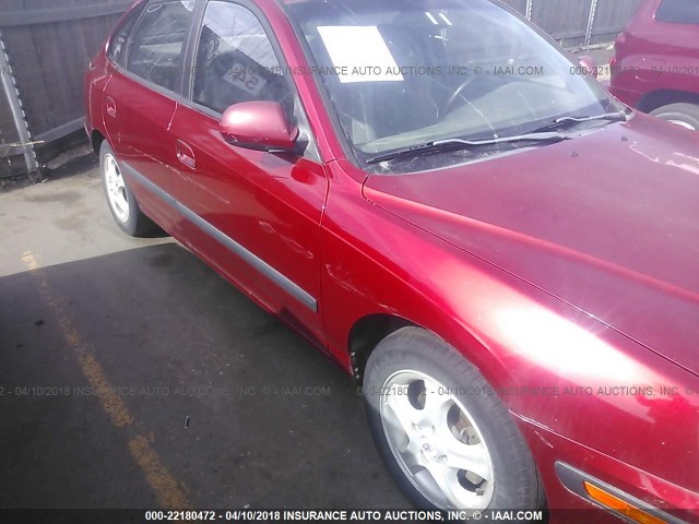 KMHDN56D44U105936 - 2004 HYUNDAI ELANTRA GLS/GT RED photo 6