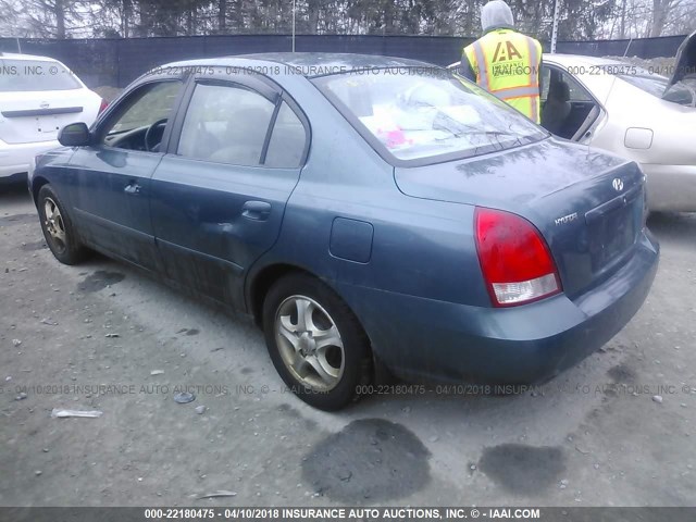 KMHDN45D02U274859 - 2002 HYUNDAI ELANTRA GLS/GT GREEN photo 3