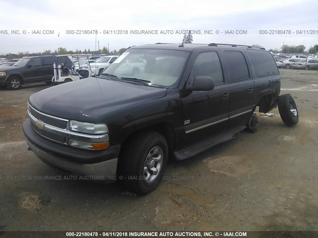 3GNFK16ZX5G106501 - 2005 CHEVROLET SUBURBAN K1500 BLACK photo 2