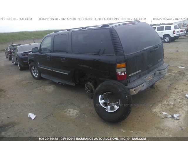 3GNFK16ZX5G106501 - 2005 CHEVROLET SUBURBAN K1500 BLACK photo 3