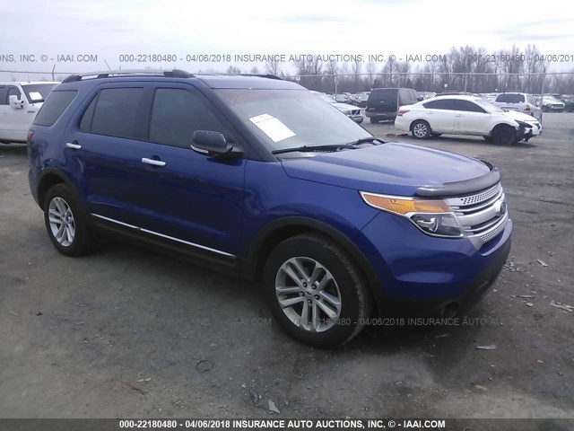 1FM5K8D81DGB20770 - 2013 FORD EXPLORER XLT BLUE photo 1