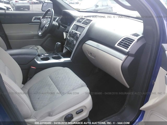 1FM5K8D81DGB20770 - 2013 FORD EXPLORER XLT BLUE photo 5