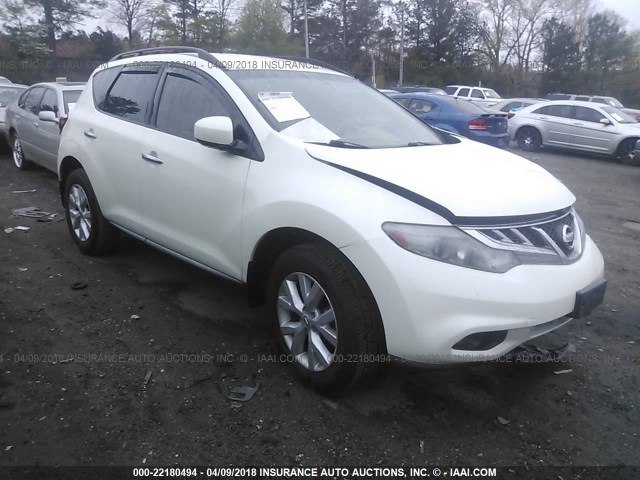 JN8AZ1MU1DW203046 - 2013 NISSAN MURANO S/SL/LE WHITE photo 1