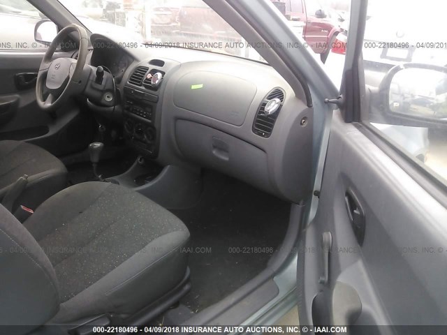 KMHCF35C03U264862 - 2003 HYUNDAI ACCENT L BLUE photo 5