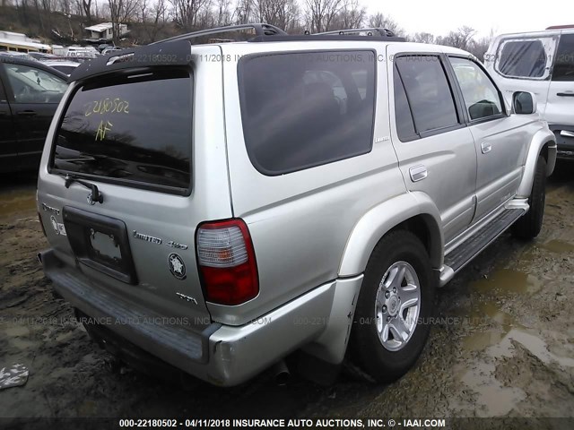 JT3HN87R5Y9041789 - 2000 TOYOTA 4RUNNER LIMITED GRAY photo 4