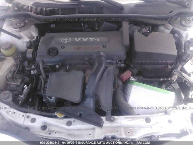 4T4BE46K88R045185 - 2008 TOYOTA CAMRY CE/LE/XLE/SE WHITE photo 10
