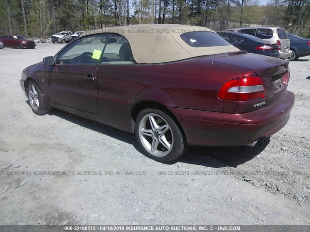 YV1NC56D51J019508 - 2001 VOLVO C70 TURBO RED photo 3