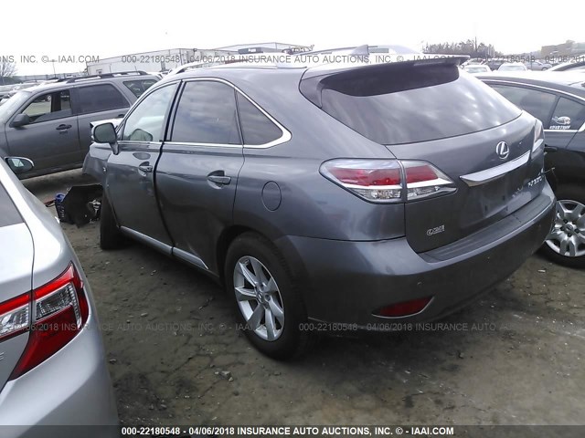 2T2BK1BA1FC258584 - 2015 LEXUS RX 350/BASE/F SPORT GRAY photo 3