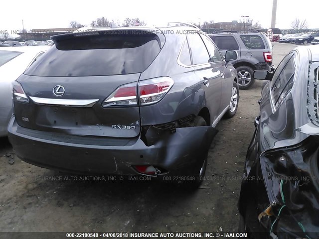 2T2BK1BA1FC258584 - 2015 LEXUS RX 350/BASE/F SPORT GRAY photo 4