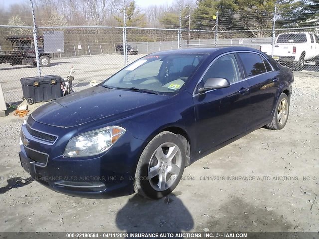 1G1ZG57B894185856 - 2009 CHEVROLET MALIBU LS 蓝色 照片 2