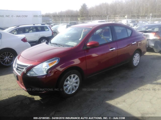 3N1CN7AP0JL809685 - 2018 NISSAN VERSA S/S PLUS/SV/SL RED photo 2