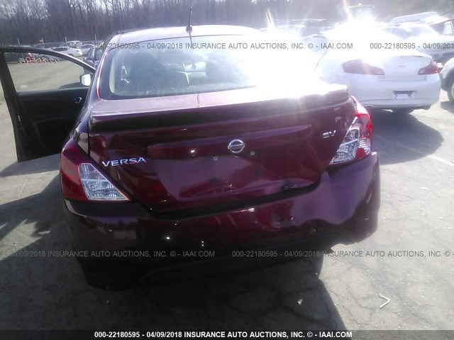 3N1CN7AP0JL809685 - 2018 NISSAN VERSA S/S PLUS/SV/SL RED photo 6