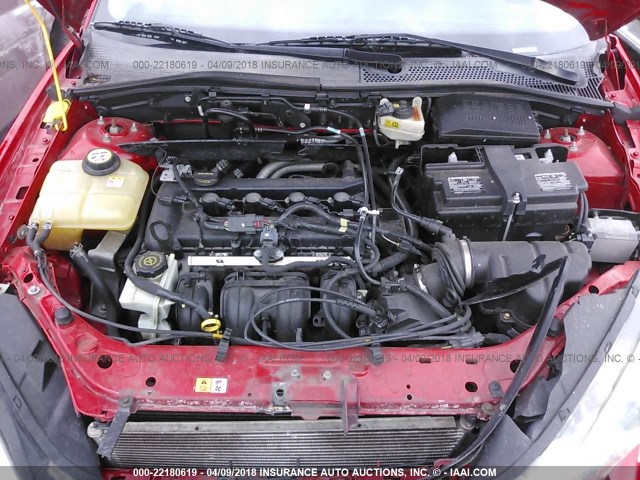1FAFP34N37W274156 - 2007 FORD FOCUS ZX4/S/SE/SES RED photo 10