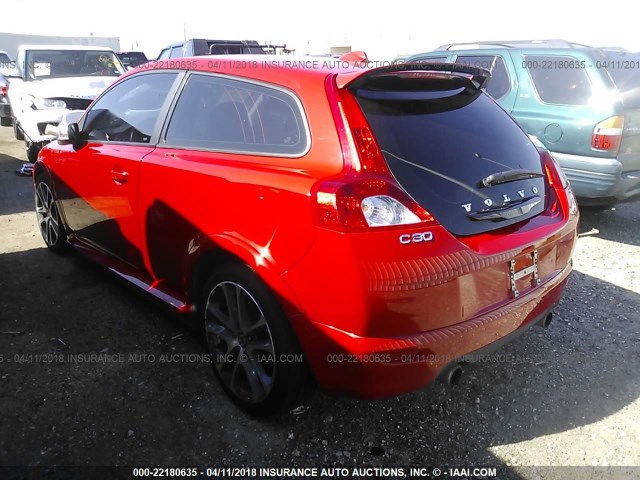 YV1672MK3A2174156 - 2010 VOLVO C30 T5 RED photo 3