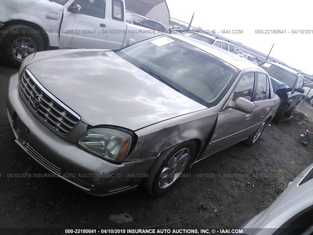 1G6KF57924U141016 - 2004 CADILLAC DEVILLE DTS Champagne photo 2