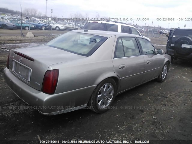 1G6KF57924U141016 - 2004 CADILLAC DEVILLE DTS Champagne photo 4