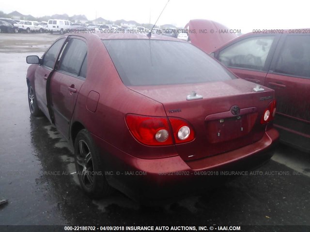 1NXBR32E28Z013051 - 2008 TOYOTA COROLLA CE/LE/S RED photo 3