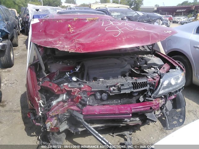 1HGCT2A80DA002627 - 2013 HONDA ACCORD EXL RED photo 6