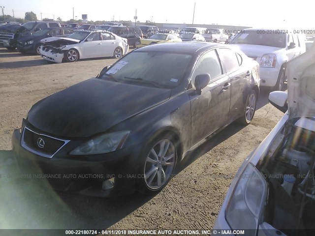 JTHBK262072041118 - 2007 LEXUS IS 250 BLACK photo 2