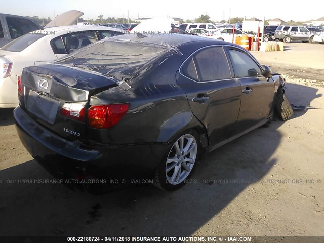 JTHBK262072041118 - 2007 LEXUS IS 250 BLACK photo 4