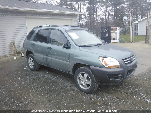 KNDJF724477447282 - 2007 KIA SPORTAGE LX GREEN photo 1