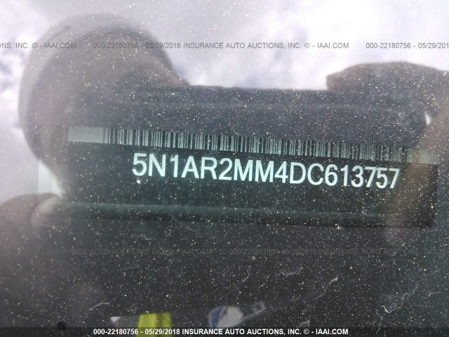 5N1AR2MM4DC613757 - 2013 NISSAN PATHFINDER S/SV/SL/PLATINUM 灰色 照片 9