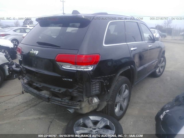 1C4RJFBTXEC378427 - 2014 JEEP GRAND CHEROKEE LIMITED BLACK photo 4