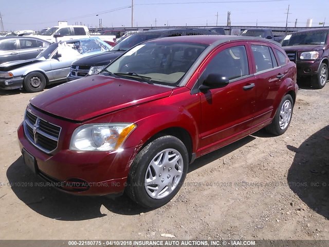 1B3HB48B17D508458 - 2007 DODGE CALIBER SXT RED photo 2