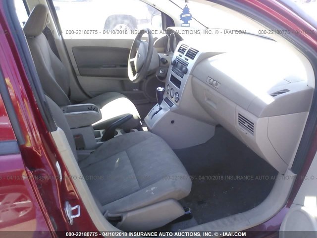 1B3HB48B17D508458 - 2007 DODGE CALIBER SXT RED photo 5